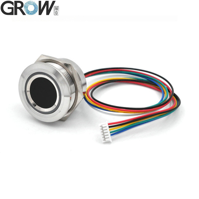 Rosnący R503-5V DC5V Okrągła dioda LED RGB UART Interfejs MX1.25-6pin Wodoodporny Pojemnościowy Moduł Czujnika Linii Papilarnych