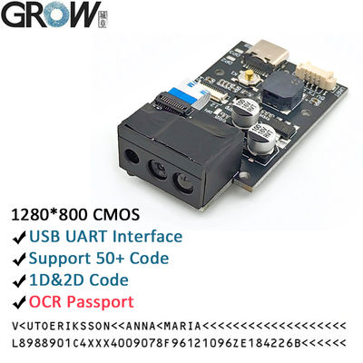 GROW GM69Pro 1280*800CMOS OCR/1D/2D Moduł skanera kodów kreskowych USB UART Interfejs QR Code Bar Code Reader Wsparcie OCR Paszport
